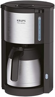 Krups KM305D ProAroma 保温过滤式咖啡机（800W，10–15杯咖啡）黑色/不锈钢