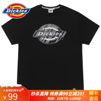 dickiesT恤男纯棉个性logo上衣 DK010322 黑色 S