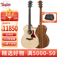 TAYLOR 泰勒214CE单板电箱吉他 ES2拾音器 云杉+相思木 41英寸