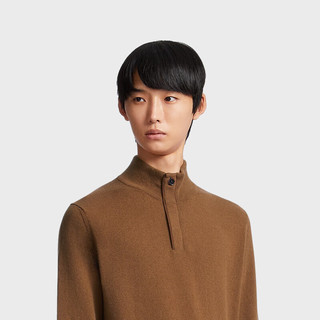 杰尼亚（Zegna）男士Foliage 色 Oasi Cashmere 拉链企领毛衣E8K10-127-N95-56