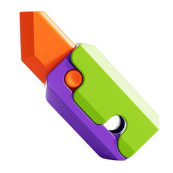 惠寻 京东自有品牌 解压玩具3D打印重力萝卜刀创意小胡罗卜刀玩具刀 萝卜刀1只装（随机颜色）