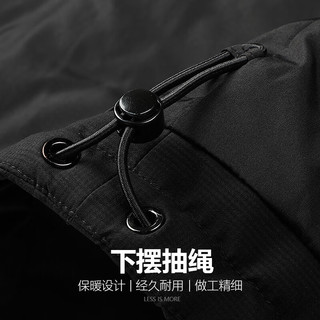 利郎轻时尚男装【防钻绒】冬羽绒服男纯色立领防风保暖外套 墨绿色 175