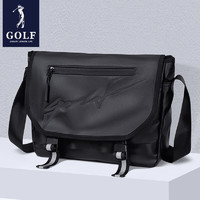 高尔夫（GOLF）斜挎包男士大容量男女单肩包休闲运动包骑行邮差包百搭工装包 黑色