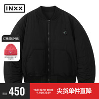 英克斯（inxx）Standby 潮牌宽松休闲棒球服式棉服外套XMD4160086 黑色 S