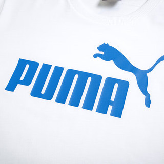 彪马（Puma）短袖男士冬季运动服跑步训练透气舒适休闲圆领上衣T恤男 679852-02/白色-纯棉透气 S/170