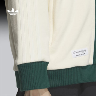 阿迪达斯 （adidas） Originals阿迪达斯三叶草NOTITLE联名男女外套 乳白色/森林绿 AXXS