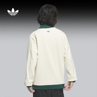阿迪达斯 （adidas） Originals阿迪达斯三叶草NOTITLE联名男女外套 乳白色/森林绿 AXXS