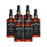 【】JACK DANIEL'S杰克丹尼洋酒威士忌1000mlx6瓶调酒