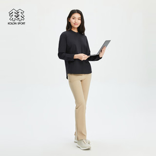 KOLON SPORT可隆【SECO系列】衬衫女防晒抗菌运动衣速干长袖内搭 LKSH4ST508-BK 黑色 175/XL