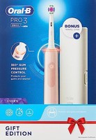 Oral-B 欧乐-B 欧乐B Pro 3 电动牙刷套装,带智能压力传感器,1 个带木炭刷毛的牙刷头