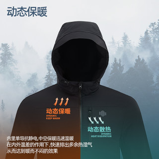 单导轻量连帽保暖棉服男休闲户外登山防风棉衣秋冬装运动外套