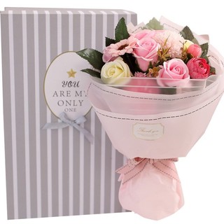 PLUS会员：Beginning 初朵 一生一世 玫瑰永生花 11朵 粉色 礼盒装