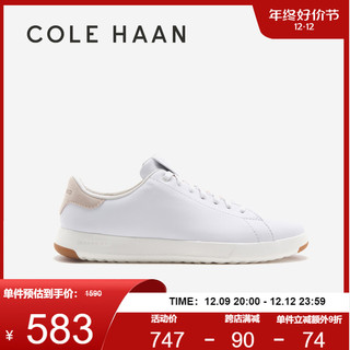 COLE HAAN 歌涵 女鞋蒲公英春季透气牛皮运动休闲舒适网球鞋板鞋W02897