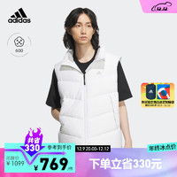 adidas阿迪达斯轻运动男装冬季600蓬户外保暖鸭绒羽绒马甲背心 白 A/2XL