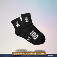 VANS范斯 Disney联名男子袜子长袜迪士尼100周年纪念款 黑色 均码