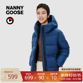 NANNY GOOSE 保姆鹅 女款面包服中长款简约时尚羽绒服加厚保暖冬装外套