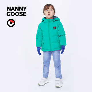 NANNY GOOSE 保姆鹅 儿童羽绒服宝宝双面羽绒服加厚小童短款耐污羽绒外套