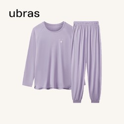 Ubras 女孩家居服套装女孩子睡衣长袖长裤柔软舒适可外穿家居服 星黛紫色-宝宝款 宝宝110