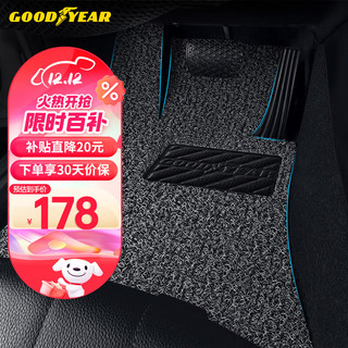 移动端、京东百亿补贴：GOOD YEAR 固特异 Goodyear 固特异 飞足系列 车用主驾驶脚垫 丝圈 地毯式 灰黑色