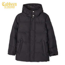 Cabbeen 卡宾 字母印花连帽羽绒服