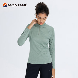 MONTANE盟泰恩DART ZIP NECK户外长袖登山速干衣女徒步攀岩越野跑 PALE SAGE 淡绿 XL