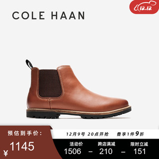 colehaan/歌涵 男士皮靴 皮革英伦风切尔西靴短靴C37590 棕色-C37590 41