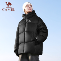 88VIP：CAMEL 骆驼 短款羽绒服男女2023冬季新款防风加厚保暖鸭绒面包服