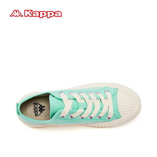 KAPPA卡帕帆布鞋女休闲鞋运动板鞋小白鞋子 青翠绿 36