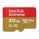  SanDisk 闪迪 Extreme 至尊极速移动系列 MicroSD存储卡 512GB（U3、V30、A2）　