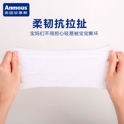 Anmous 安慕斯 冰川水湿巾纸手口屁专用宝宝湿巾新生儿80抽10大包家庭装