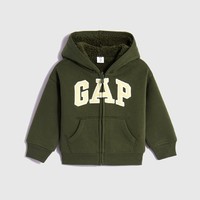88VIP：Gap 盖璞 男幼童秋季LOGO加绒保暖卫衣