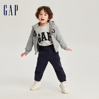 Gap 盖璞 男幼童秋季LOGO加绒保暖卫衣