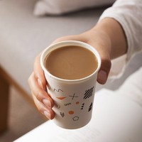 CHAHUA 茶花 加厚纸杯一次性家用豆浆杯咖啡杯奶茶杯防漏防烫办公室纸杯子
