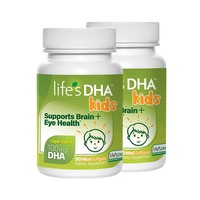 life's DHA 帝斯曼 婴幼儿海藻油dha儿童学生补脑青少年 新生儿1-3岁 美国进口 90粒/瓶 婴幼儿藻油DHA 2瓶装