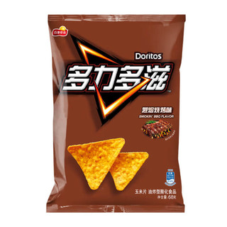 Doritos 多力多滋 68克单袋玉米片劲浓芝士味 爆香热辣味多种口味零食 烈焰烧烤味