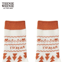 Teenie Weenie小熊20主题感个性中帮袜子女袜时尚可爱 象牙白 FRE