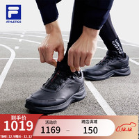 斐乐（FILA）男鞋BOA JOGGER 1+ LEA路跑鞋2023冬款跑步鞋运动鞋 黑美人-BB 44.5