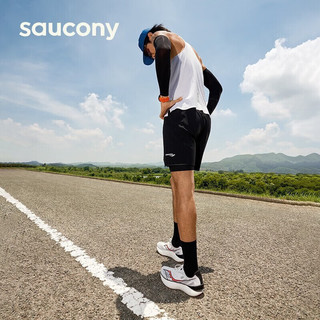 索康尼（SAUCONY）男鞋 ENDORPHIN PRO 3运动鞋啡鹏3缓震马拉松跑步鞋 啡鹏3/缓震回弹/白色/浅红 45