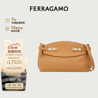 菲拉格慕 Ferragamo）女士骨色/米色牛皮革大号手袋 0768974