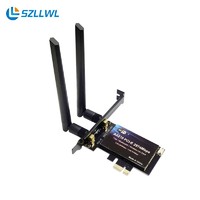 szllwl 网卡ax210蓝牙无线二合一IntelAX210台式电脑wifi接收器wifi6蓝牙5.2内置pcie双频电竞游戏网卡基础版