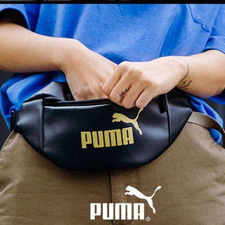 彪马（PUMA）斜挎包女包男包时尚潮流包户外出行运动包胸包学院包骑行腰包 076115-01/金标经典款/荐 OSFA