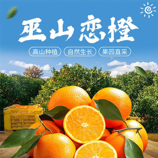 巫山恋橙 新鲜脐橙 含箱3斤尝鲜装 单个120g+