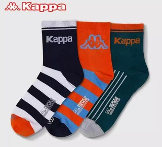 Kappa 卡帕 棉质 中筒运动袜三双装