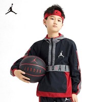 黑卡会员：NIKE 耐克 Air Jordan耐克童装男童梭织夹克2022秋季儿童套头上衣外套