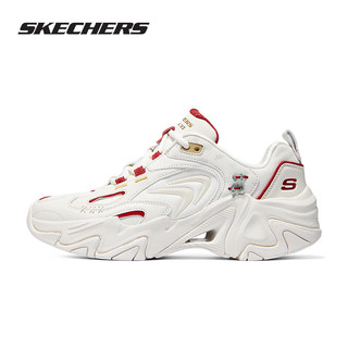 斯凯奇（Skechers）男鞋运动鞋2024年春季秦霄贤同款机甲三代龙年男款老爹鞋 OFWT-乳白色 41