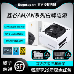 Segotep 鑫谷 电源AM650W台式机AN650白牌全模750额定650W全模电脑电源金牌