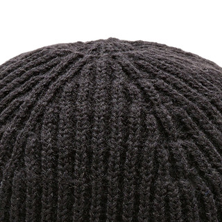 Lee韩国设计撞色针织弹力毛线帽保暖潮流LUA00649 黑色 F