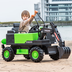 魅力娃 沃尔沃挖掘机儿童电动车四轮宝宝玩具车可坐人小孩遥控工程汽车