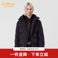 卡宾男装LOGO印花连帽羽绒服23冬外套厚商场同款A2234141012 煤黑色01 54/185/XXL