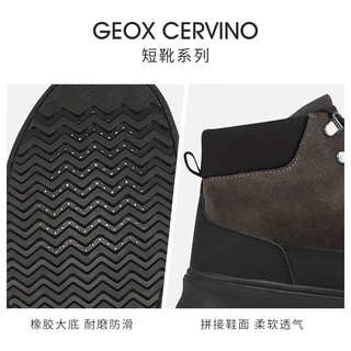 GEOX 杰欧适 男鞋冬圆头酷帅潮流舒适马丁靴U36DTD 黑色/石墨灰C9036 41